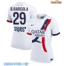 Camisa de time de futebol Paris Saint-Germain Bradley Barcola #29 Replicas 2º Equipamento Feminina 2025-26 Manga Curta